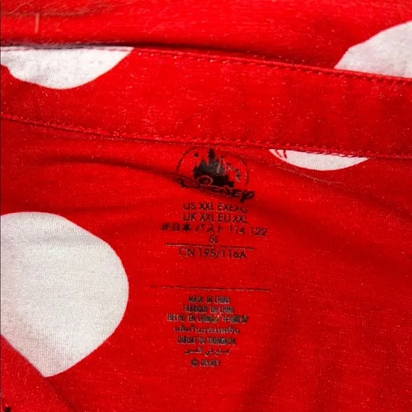 Disney Pajama Nightshirt with Red Polka Dots - Picture 2 of 6